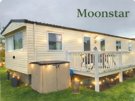 Moonstar caravan with its enclosed decking